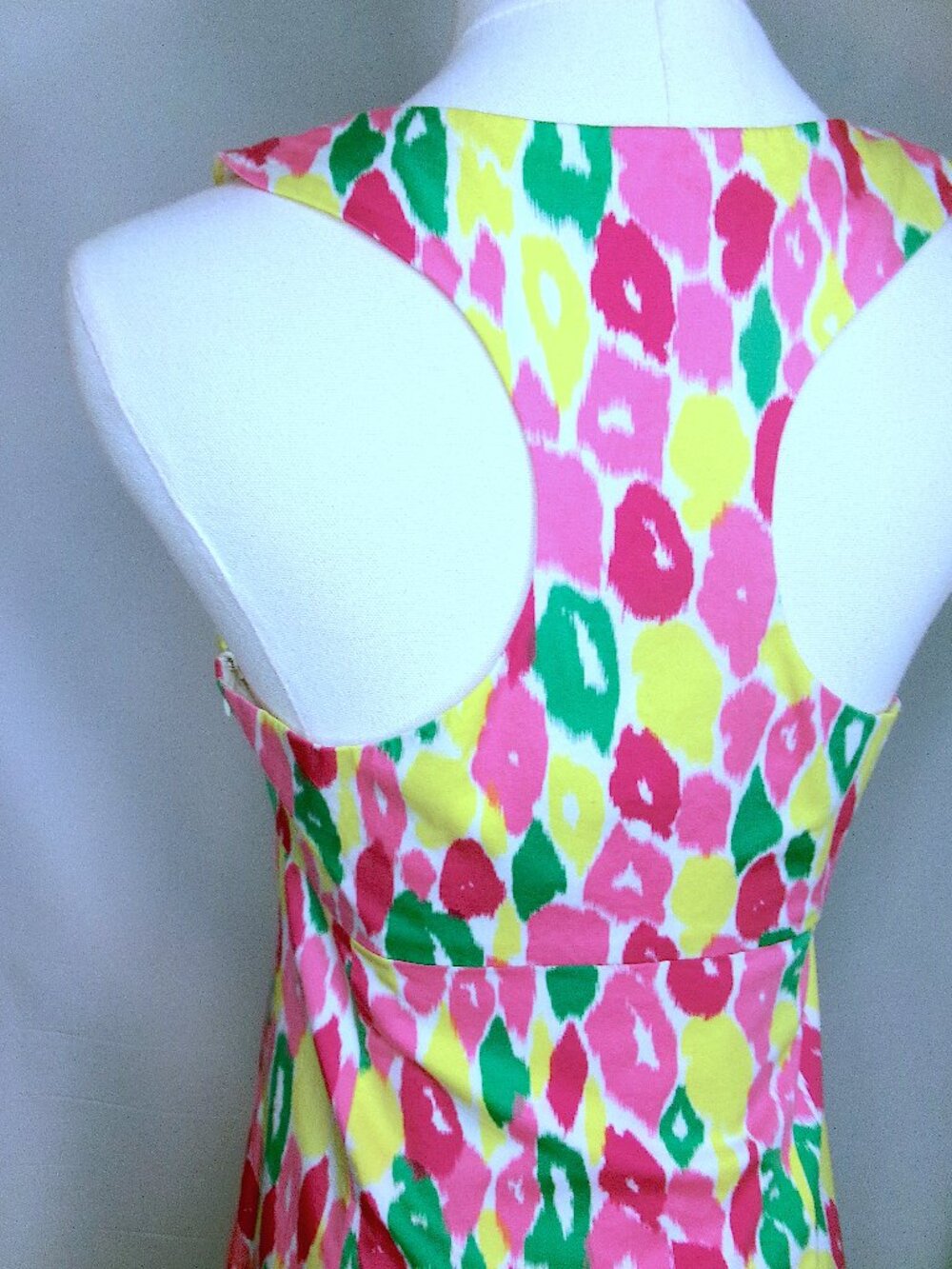 Ellen & Ollie Colorful Abstract Print Racerback Dress Size 2 Spring Summer